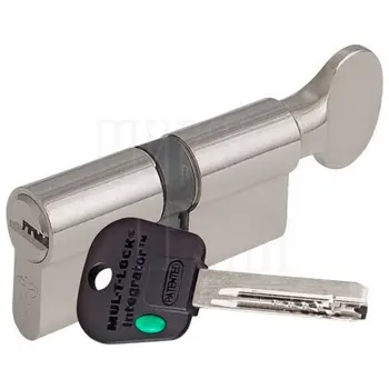 Цилиндр ключ-вертушка Mul-T-Lock Integrator Modular Extra 90 mm (50+10+30) никель