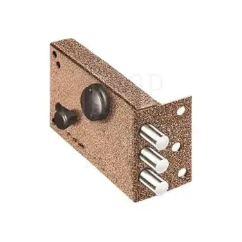 Замок Elbor (Эльбор) накладной Лазурит 1.02.61.МА никель сув. 2 риг. задвижка-затвор медный антик /39328/ никель