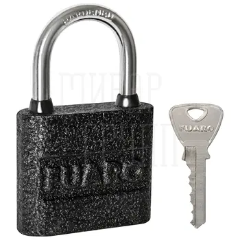 Замок навесной Fuaro (Фуаро) PL-03-60 англ. 3 кл. коробка никель