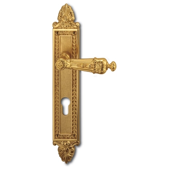 Дверная ручка на планке Salice Paolo 'Pompei' 4316 золото 24К