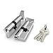 Цилиндровый механизм Fuaro (Фуаро) (100 CM/80) 1000CMKnob 80 mm (35+10+35) 3Key с вертушкой, хром