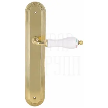 Дверная ручка Extreza 'DANA' (Дана) 305 на планке PL05 полированное золото