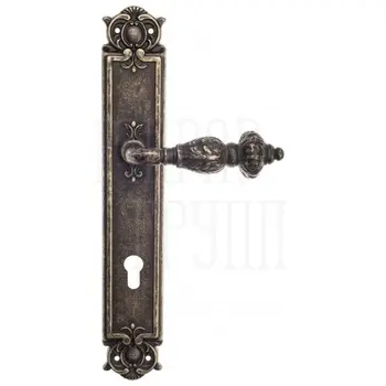 Дверная ручка Venezia 'LUCRECIA' на планке PL97 античная бронза (cyl)