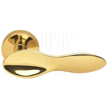 Дверные ручки на розетке Morelli Luxury 'Lunch' золото