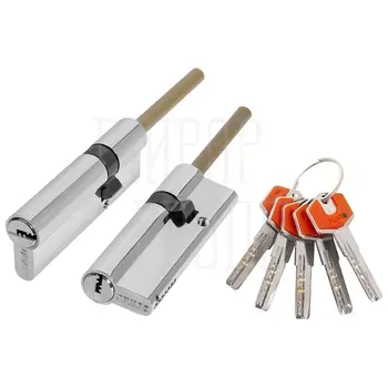 Цилиндровый механизм D-PROTERM507/90 Fuaro (Фуаро) 90 mm (55+10+25) термошток 8х65 мм никель