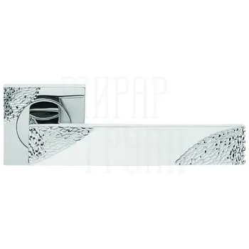 Дверные ручки на розетке Morelli Luxury 'Mirror Hm' хром