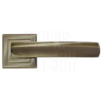 Дверная ручка на квадратной розетке RUCETTI RAP 11-S античная бронза
