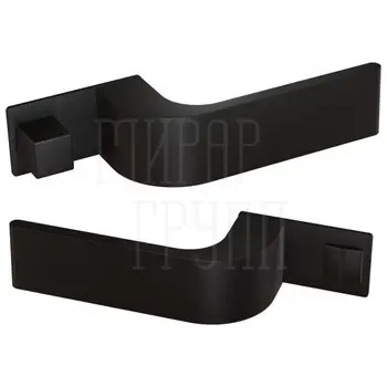 Дверная ручка Fratelli 'NM-612' 4 на прямоугольной розетке черный