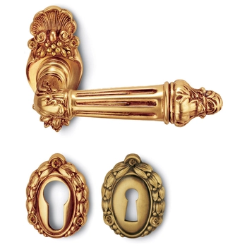 Дверная ручка на розетке Salice Paolo 'Urbino' 4340 французское золото
