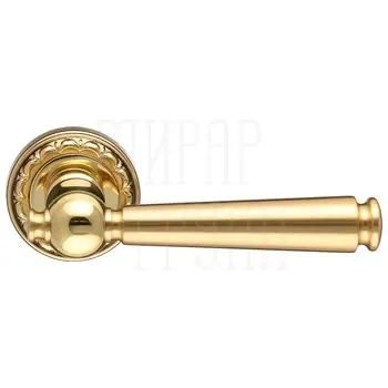 Дверная ручка Extreza 'Annet' (Аннет) 329 на круглой розетке R02 полированное золото