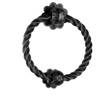 Дверная рчка-гонг(стучалка) кованая стальная Galbusera Art.609 BATTENTE античный черный