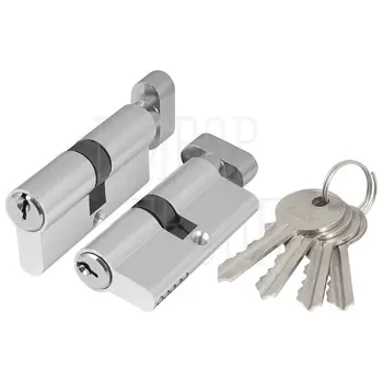 Цилиндровый механизм Ajax (Аякс) (AX102/70) AX1002Knob 70 (30+10+30)/HD CP 4Key с вертушкой хром