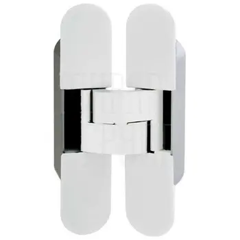 E30200.02.91.* петля скрытая AGB (АГБ) ECLIPSE 3.0 (4 накладки в комплекте) БЛИСТЕР, 40 кг белый