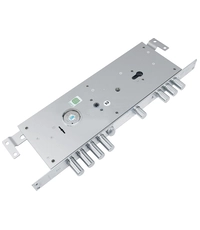 Замок Guardian (Гардиан) врезной двухсистемный ЗВ 25.14 Т (лев) с тягами (без накл) 5+1 кл (длин. кл. 54 мм) /123:453/