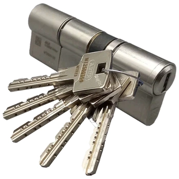Цилиндровый механизм Abus Magtec.2500 ME ключ-ключ 80 mm (35+10+35) никель