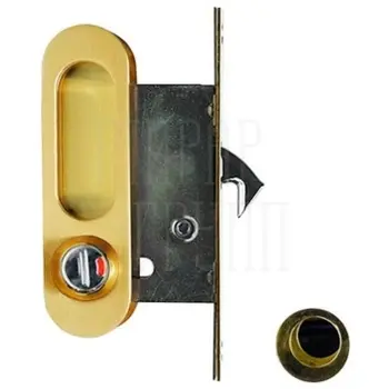 Ручки для раздвижных дверей с замком Archie K01/02-V2 матовое золото