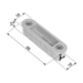 Ответная магнитная планка AGB пластиковая ALUTOP XT для алюминиевых коробок B02402.09.34, матовый хром