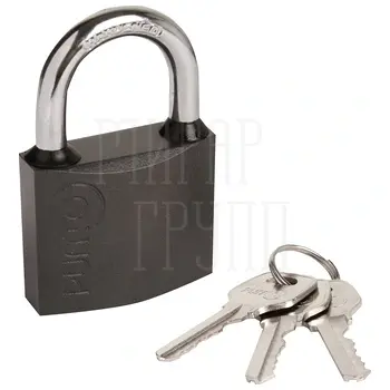 Замок Punto (Пунто) навесной PK-0138 3 key англ.ключ. никель