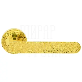Дверные ручки на розетке Morelli Luxury 'Le Boat Hm' золото 24к