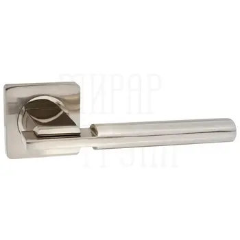 Дверные ручки Renz (Ренц) 'ЛоRenzо' INDH 59-02 на квадратной розетке никель матовый/никель блестящий