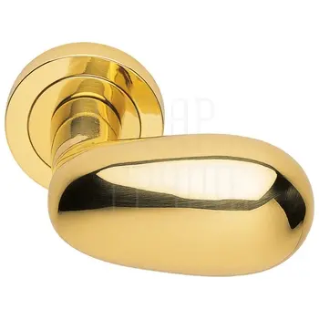 Дверные ручки на розетке Morelli Luxury 'Uovo' золото