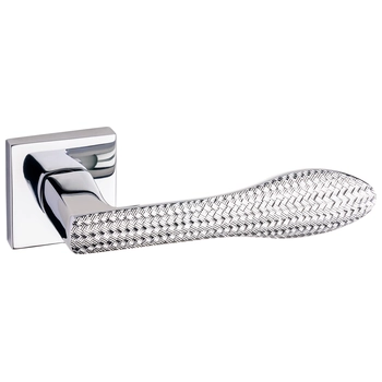 Ручка латунная на квадратной розетке Pasini 'Arrow' 8341 хром tiffany