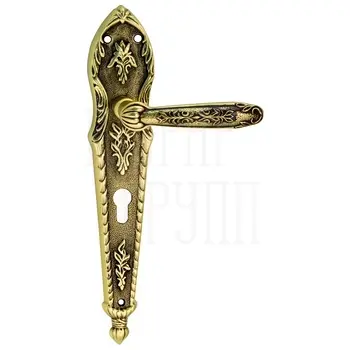 Дверная ручка на планке Class 'Sapphire' античная латунь + патина