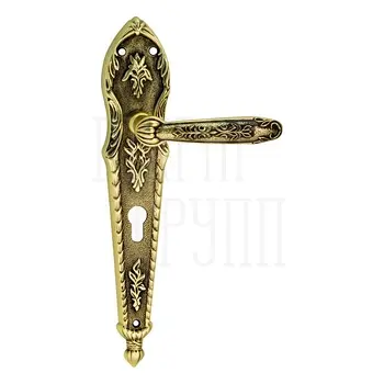 Дверная ручка на планке Class 'Sapphire' античная латунь + патина