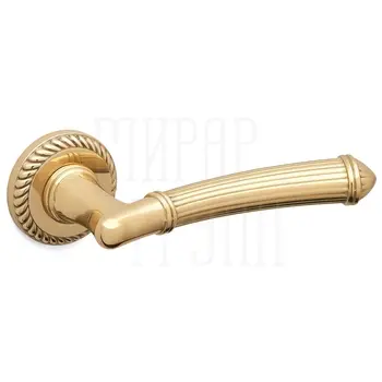 Дверная ручка на розетке Mandelli 'Aurora' 1511 золото 24к