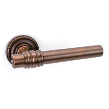 Дверная ручка из латуни Ghobestir 'СLASSIC Collection' 035 на круглом основании матовая бронза