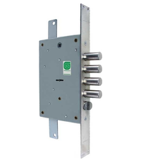 Замок Guardian (Гардиан) врезной сувальдный с защёлкой ЗВ 21.12 Т с тягами (длинный кл. 54 мм) /123:96/