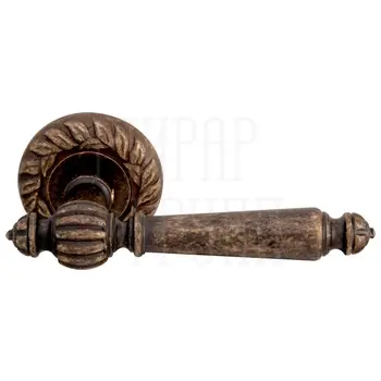 Дверная ручка на розетке Melodia 235 (60) Mirella античная бронза