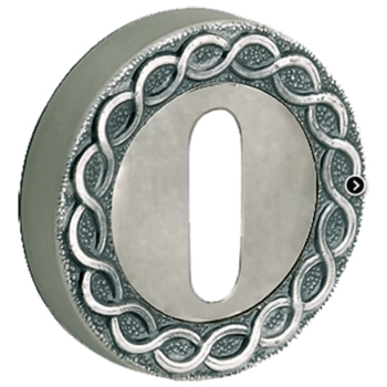 Накладки дверные под ключ Mestre OE 070 античное серебро