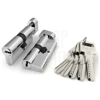 Цилиндровый механизм Fuaro (Фуаро) (R602/100) R6002Knob 100 mm (45+10+45) с вертушкой хром
