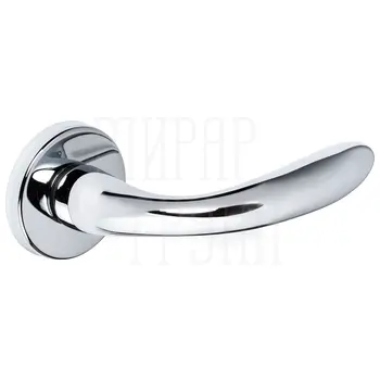 Дверная ручка Extreza Hi-tech 'COMO' (Комо) 322 на круглой розетке R16 полированный хром