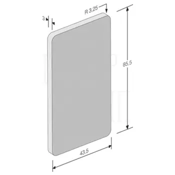 Накладки МДФ для замка Bonaiti B-Noha Mini 937/938 белый