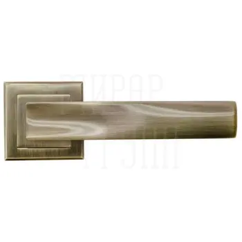 Дверная ручка на квадратной розетке RUCETTI RAP 14-S античная бронза