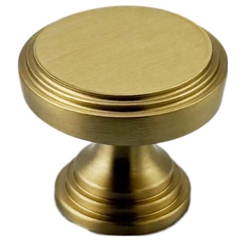 Мебельная ручка-кноб CORONA mod. '0045' Ø30 x 26 mm матовая латунь