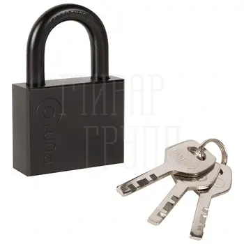Замок Punto (Пунто) навесной PK-1540 3 key диск.ключ. черный
