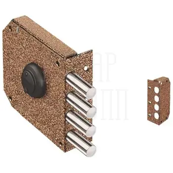 Замок Elbor (Эльбор) накладной сувальдный Базальт 1.05.51.КМА (медный антик) /20425/ схема