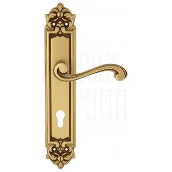 Дверная ручка Venezia 'VIVALDI' на планке PL96 французское золото (cyl)