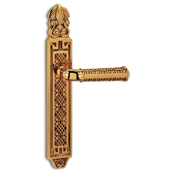 Дверная ручка на планке Salice Paolo 'Luxor' 3056 французское золото