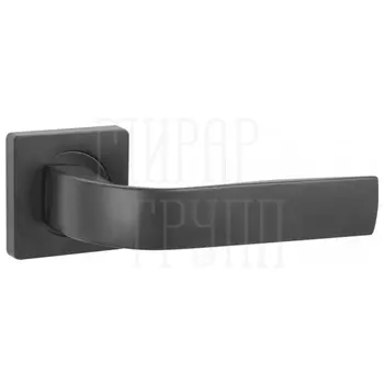 Дверная ручка Punto (Пунто) на квадратной розетке 'INTEGRA' ZQ черный