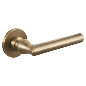 Дверная ручка из латуни Ghobestir 'CITY Collection' G035 на тонком круглом основании матовая бронза