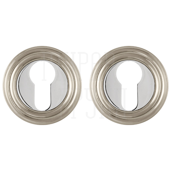 Накладка Punto (Пунто) под цилиндр ET ML матовый никель + хром