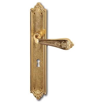 Дверная ручка на планке Salice Paolo 'Varsavia' 4346 золото 24к