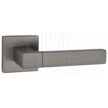 Дверные ручки Puerto (Пуэрто) INAL 521-03 на квадратной розетке матовый черный никель