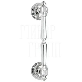 Дверная ручка-скоба Fimet 'Michele' Pave 106 STG/269 (244/195 мм) серебро с напылением