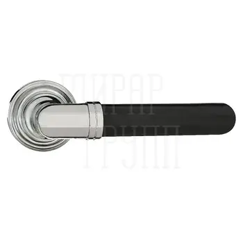 Дверная ручка на розетке AXIS 704 CP/BL R хром/черный