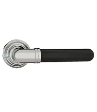 Дверная ручка на розетке AXIS 704 CP/BL R хром/черный